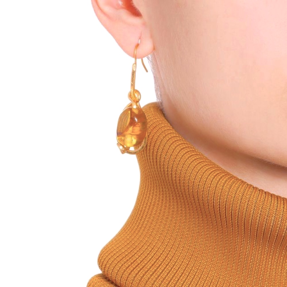 Marni Asymmetrical Amber Earrings
